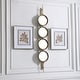 preview thumbnail 6 of 5, Uttermost Button 60" x 10" Geometric Beveled Framed Accent Mirror