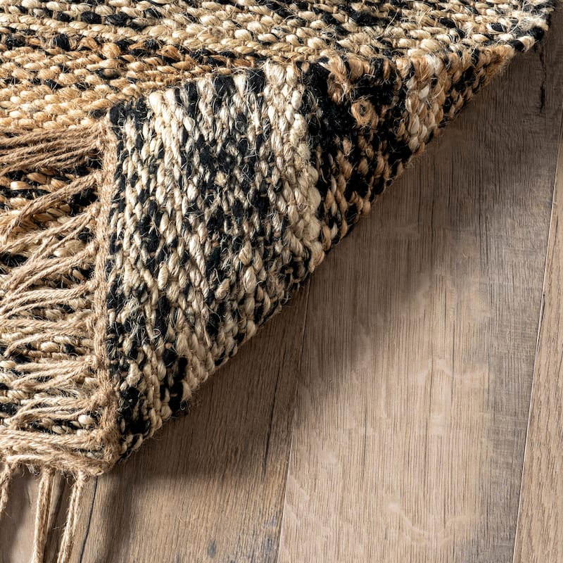 Nuloom Julane Striped Jute Tassel Area Rug