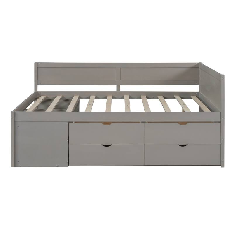 Daybed with Drawers and Shelves
