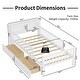 preview thumbnail 6 of 14, Twin Size Platform Bed with Headboard Storage Rack, 2 Drawers, 3-Side Guardrails