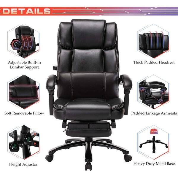 Shop Big And Tall Reclining Office Chair High Back Executive Computer Desk Chair Overstock 31806396