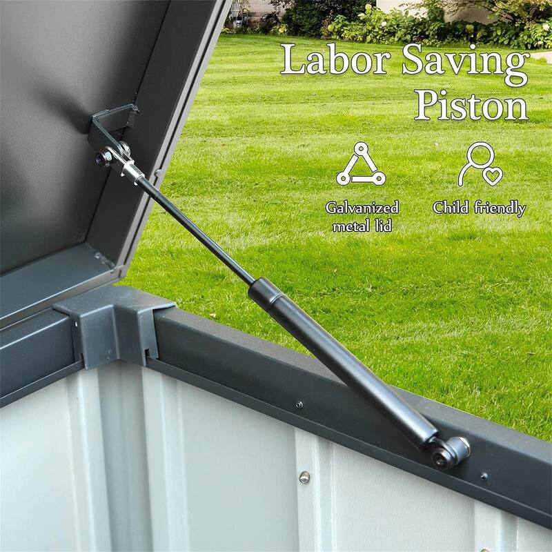 100 Gallon Outdoor Storage Deck Box Waterproof Large Patio Storage Bin