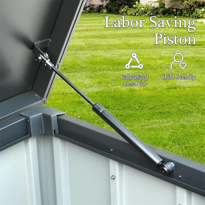 GDFStudio -Outdoor Benn Multi-Size Storage Deck Box - Waterproof, Lockable, and Durable for Patio Cushions, Garden Tools