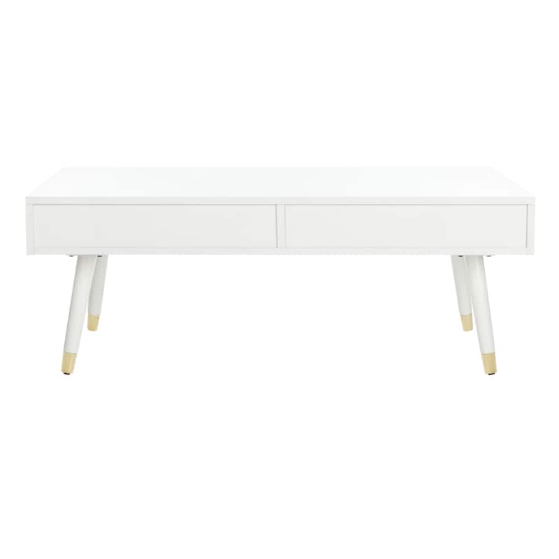SAFAVIEH Levinson Mid-Century Gold Cap Coffee Table - 48" x 24" x 18"