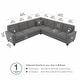 preview thumbnail 36 of 35, Stockton 110W L Shaped Sectional Couch by Bush Furniture