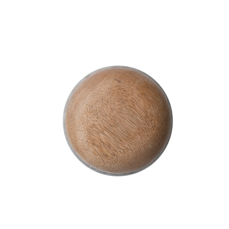 Marble and Mango Wood Pinch Pot with Lid