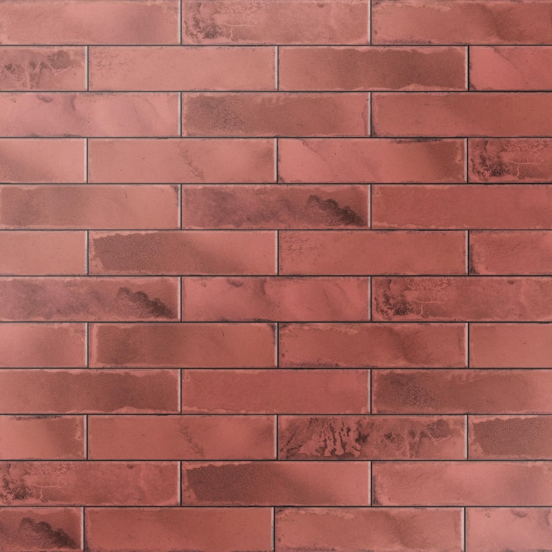 Merola Tile Luca Garnet 3-1/8" x 12-3/8" Ceramic Wall Tile