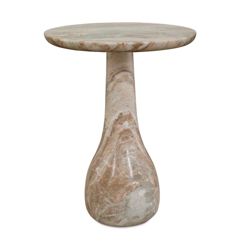 Uttermost Shura Indoor-Outdoor Marble Accent Table - 16.00" W x 20.00" H x 16.00" D