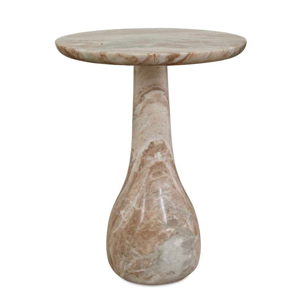 Uttermost Shura Indoor-Outdoor Marble Accent Table - 16.00" W x 20.00" H x 16.00" D