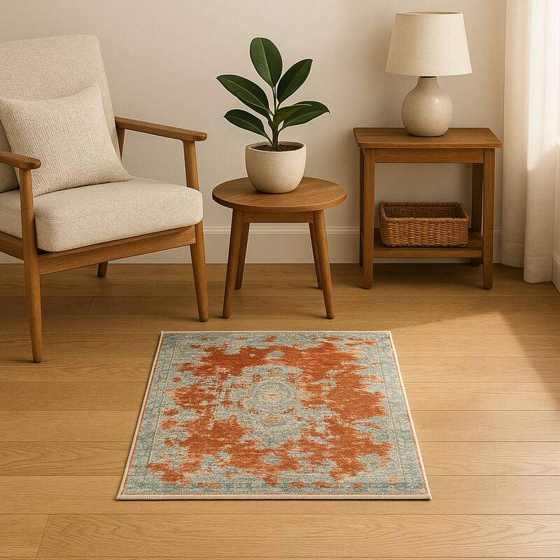 HERAT ORIENTAL Turkish Modern Erased Design Wool & Silk Rug - 2'7" x 4'11"