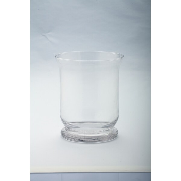 8" Cylindrical Glencairn Flutes Hand Blown Glass Candle Holder - N/A