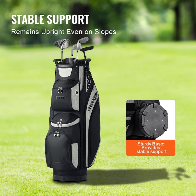 Golf Cart Bag with 14 Way Organizer Divider Top, Durable Golf Bags with Handles & Dust Cover & Detachable Straps for Men & Women