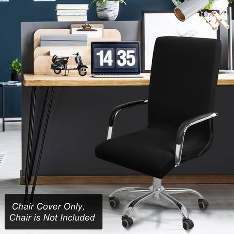 Stretch Waterproof Jacquard Office Swivel Chair Armchair Protector