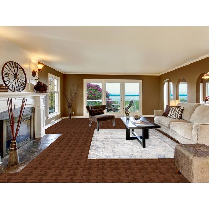 All-Over Abstract Indian Area Rug Hand-Knotted Wool Carpet - 6'6" x 9'10"