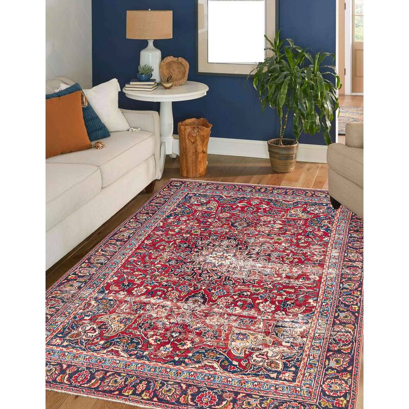 ECARPETGALLERY Hand-knotted Antalya Vintage Red Wool Rug - 5'11 x 8'9