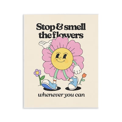 Stupell Vintage Smell The Flowers Wall Plaque Art Design By Victoria Barnes
