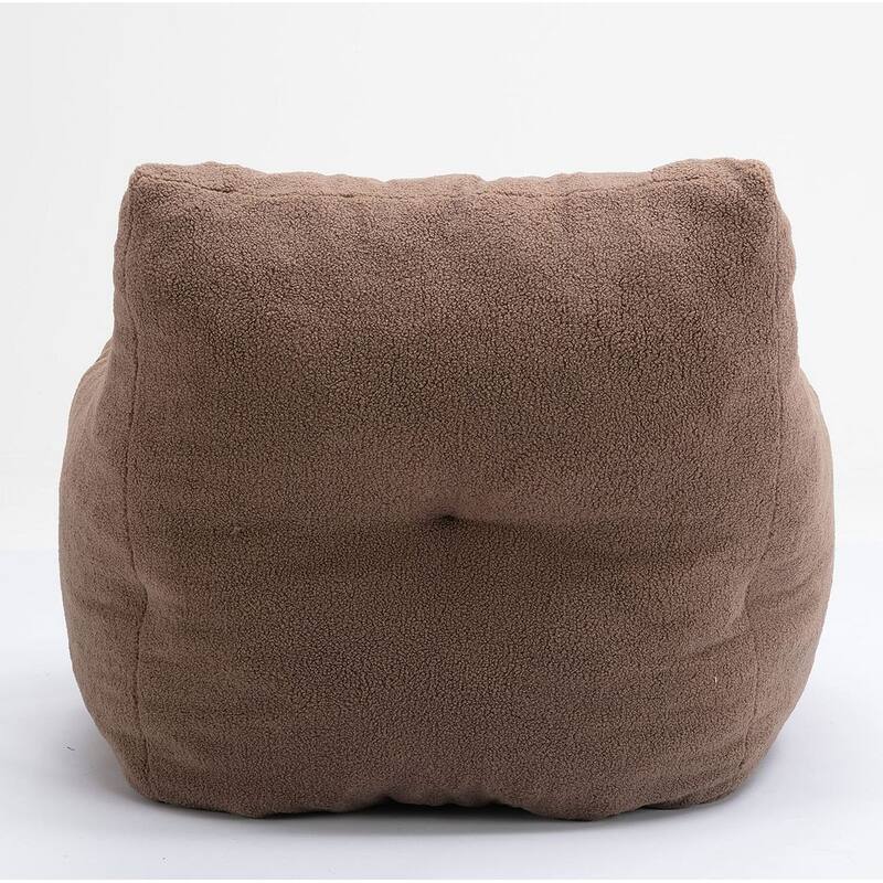Soft Teddy Cloth Bean Bag Chair Tufted Foam Filling