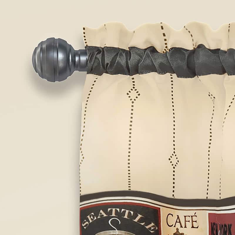 Buono II Hayden Gunmetal Decorative Rod & Finial 28-160 Inch
