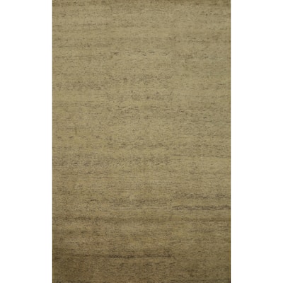 Hand Knotted Oriental 100% Wool Carpet Modern Modern Beige & Ivories Gabbeh Area Rug - 11' 3'' X 8' 4''