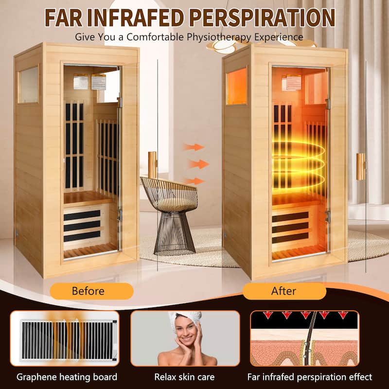 Hershey far-infrared wooden sauna room