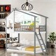 preview thumbnail 11 of 18, Friendly Design Wood Bunk Bed, Twin Over Twin Grey