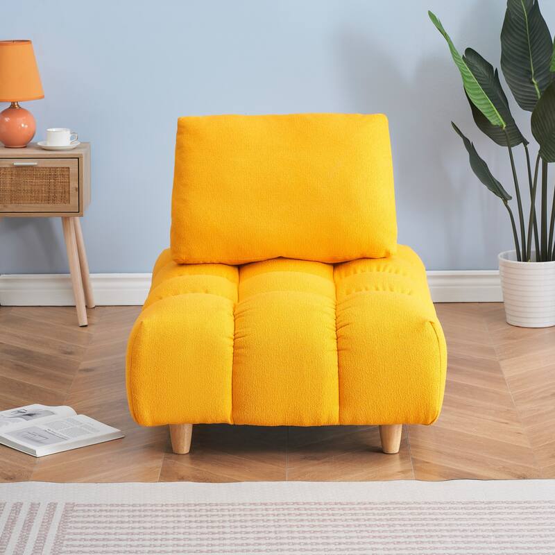 Modern Upholstered Accent Chair - Yellow