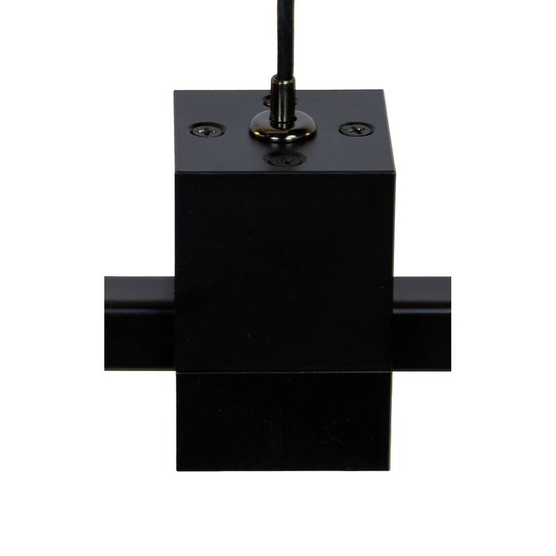 13-Light Black LED Chandelier With Glass Shades