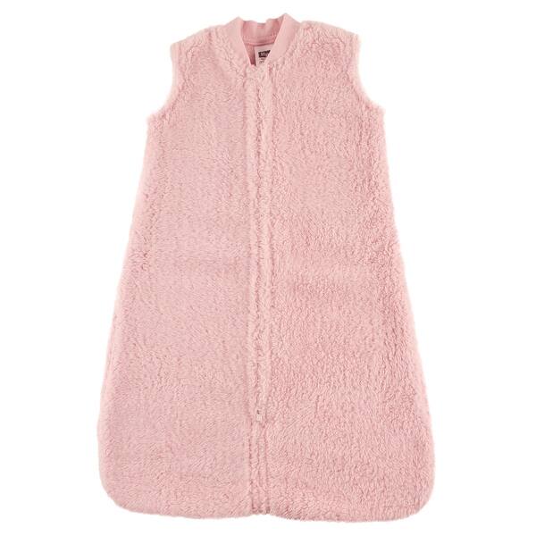 slide 1 of 1, Hudson Baby Infant Girl Plush Sleeping Bag, Sack, Blanket, Pink Faux Shearling 0-6 Months - Pink Sherpa