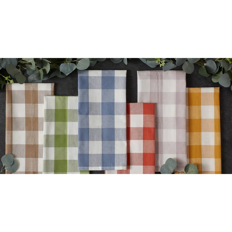 DII Vintage Red Buffalo Check Dishtowel (Set of 3)
