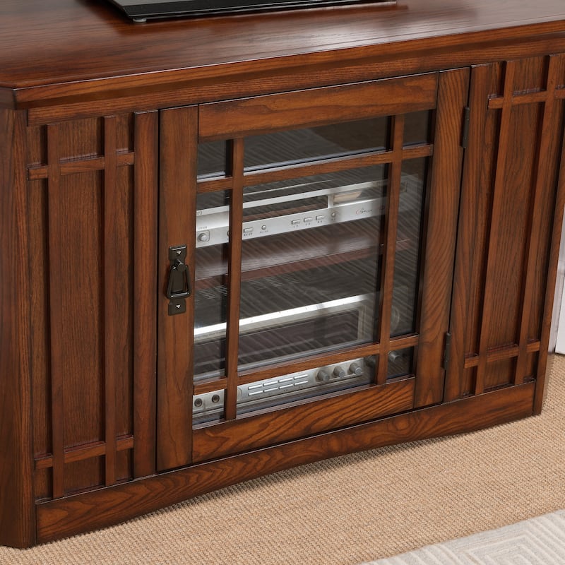 Mission Oak 46-inch Corner TV Stand & Media Console