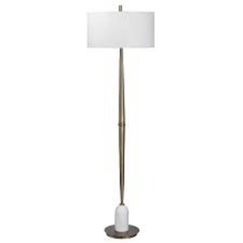 Tapered Base Floor Lamp with White Drum Shade - 70.5"