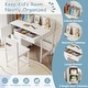 preview thumbnail 5 of 7, Gymax Kids Study Desk & Chair Set w/Chair 2 Storage Cabinets Drawer 4