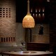 preview thumbnail 6 of 7, Nulty Bamboo Wicker Rattan Hanging Single Pendant Lamp - 7.87"