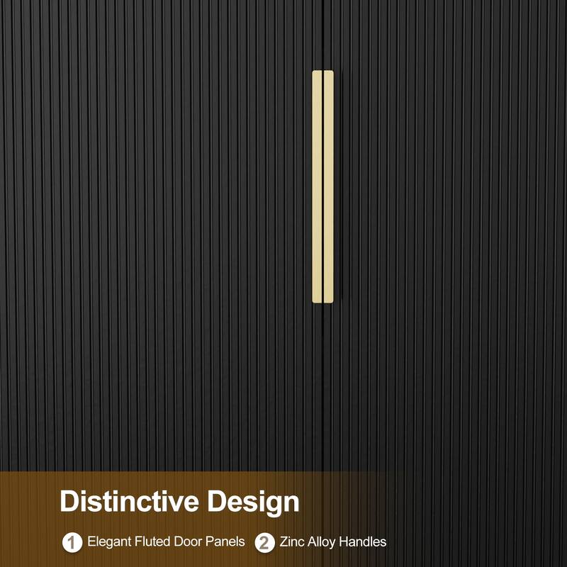 Vertical Stripes Bathroom Vanity Set with Sink Top & Faucet