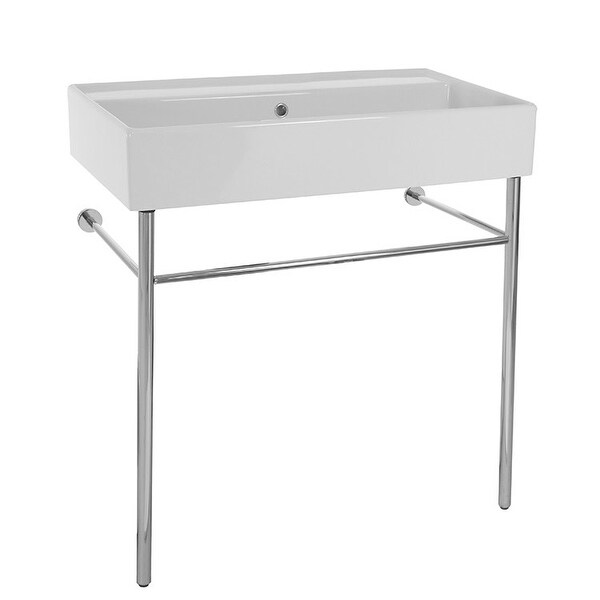 Nameeks 8031/R-80-CON Scarabeo 31-1/2" Ceramic Bathroom Sink For Console Installation