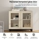 preview thumbnail 14 of 62, WAMPAT Multifunctional Sideboard Buffet Cabinets with Glass Doors, Modern Sideboard with Adjustable Shelf, Coffee Bar Cabinet