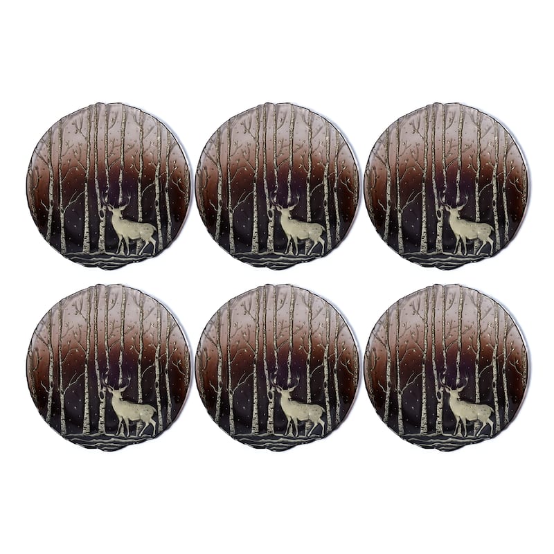 Wilderness Glass Dinner Plates, Set of 6