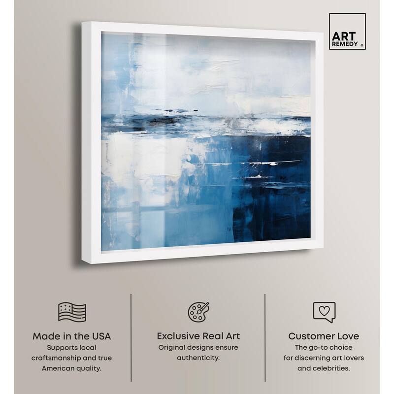 Layers of Blue Shadowbox by Art Remedy