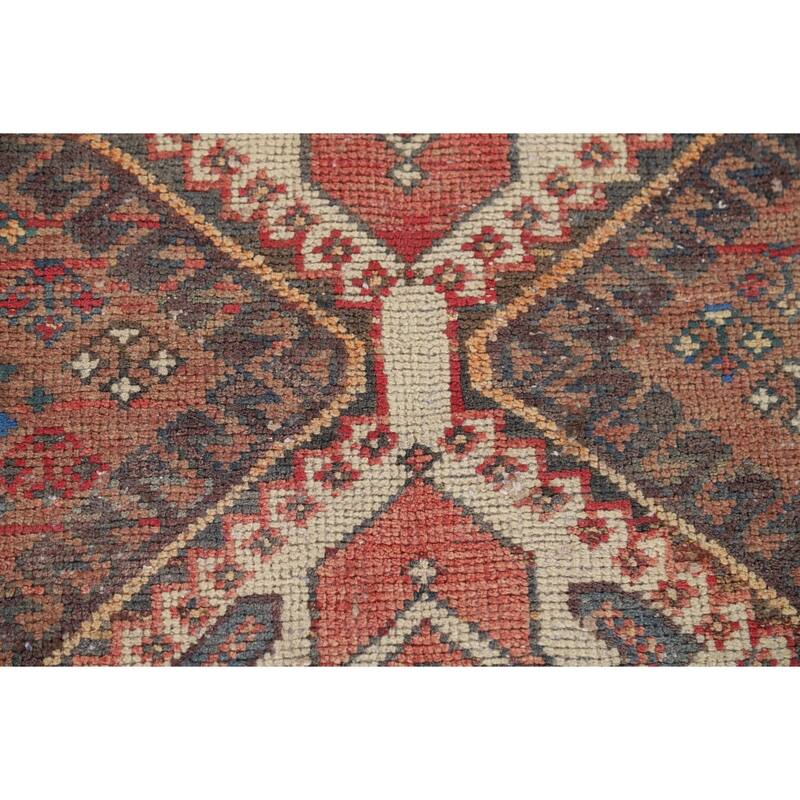 Tribal Bakhtiari Vintage Persian Area Rug Hand-Knotted Wool Carpet - 5'1" x 9'11"