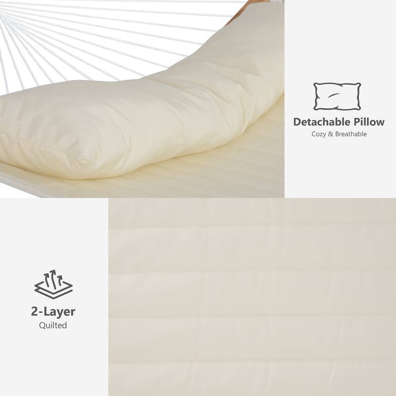 Portable Freestanding Hammock with Curved Stand for Outside