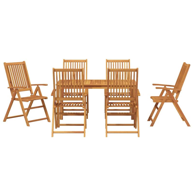 vidaXL 7 Piece Garden Dining Set Solid Wood Acacia