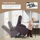 preview thumbnail 6 of 53, Oversized Power Lift Recliner Chair with Massage & Heat, PU Leather, USB Port, Cup Holders & Pockets
