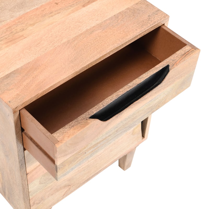 Natural Wood Nightstand