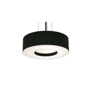 AFX Montclair 15'' Medium Base Pendant - Black Finish - Black Shade