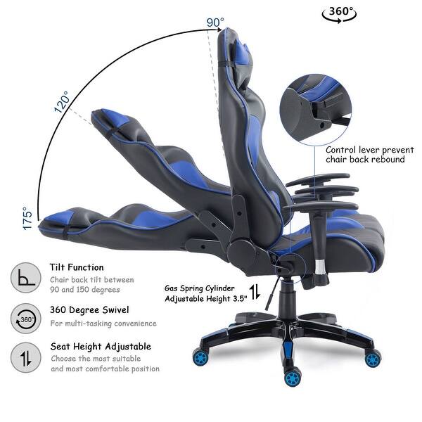 Shop Costway High Back Executive Racing Reclining Gaming Chair