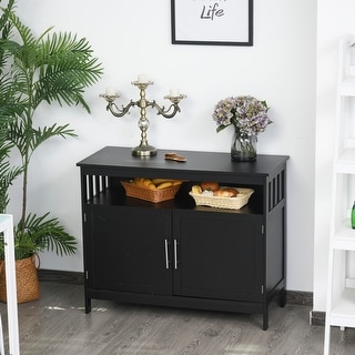 Overstock HOMCOM Kitchen Console Table Buffet Sideboard Wooden