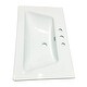 preview thumbnail 3 of 7, 31.5" Lydia White Rectangular Drop In Bathroom Sink with Overflow and 8" Widespread Faucet Holes