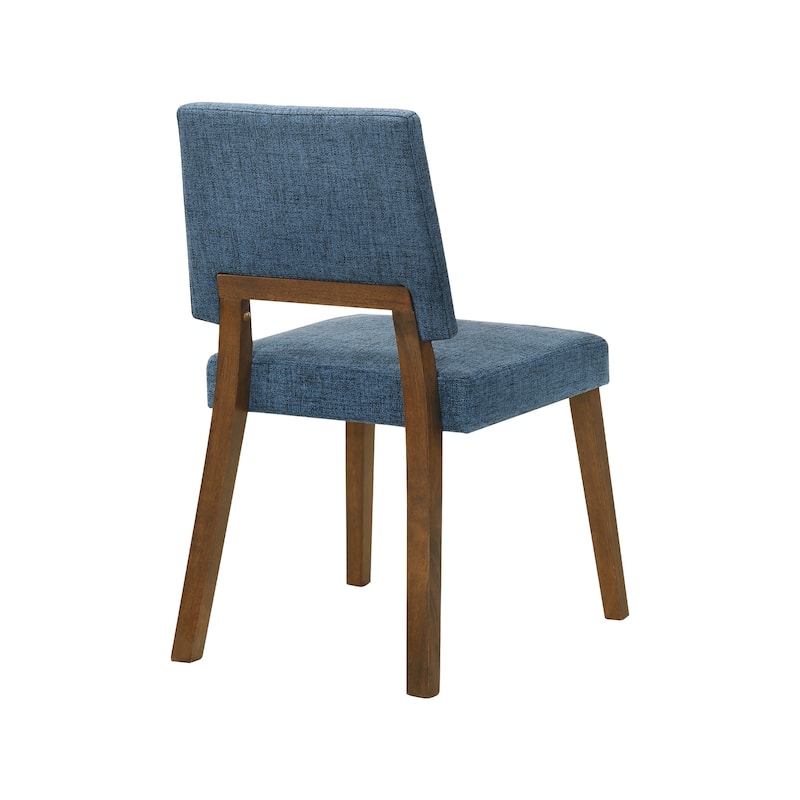 Channell Black or Walnut Wood 6 Piece Dining Set with Upholstered Chairs and Bench