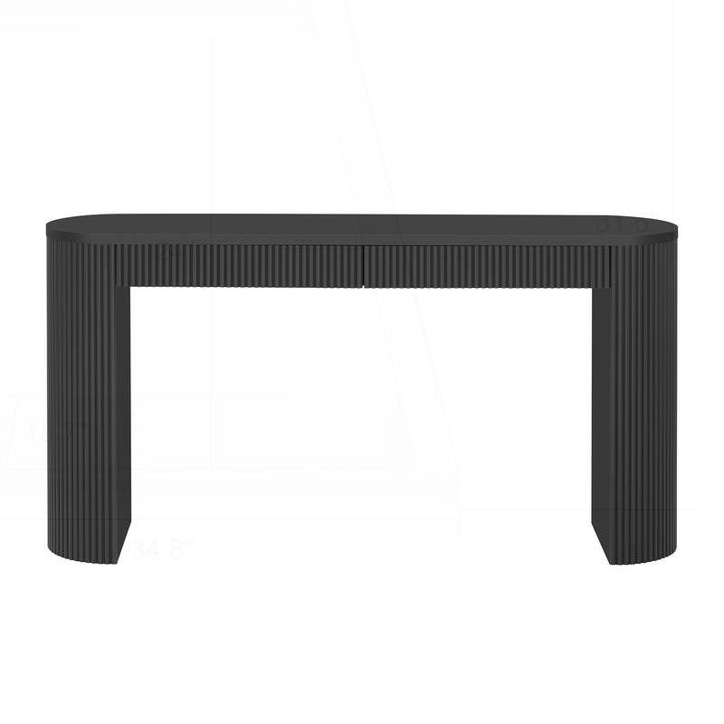 Sophisticated Console Table with Vertical Striped