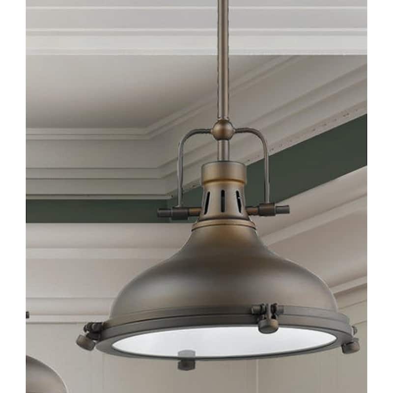 Rustic Oil Rubbed Bronze 15" Kitchen Pendant